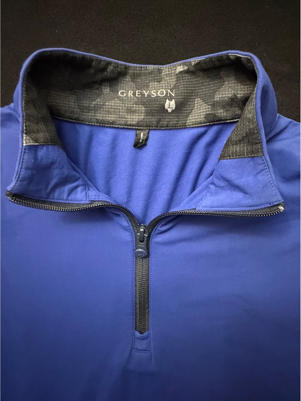 Greyson Men's Blue Quarter Zip Pullover Long Sleeve Shirt Large